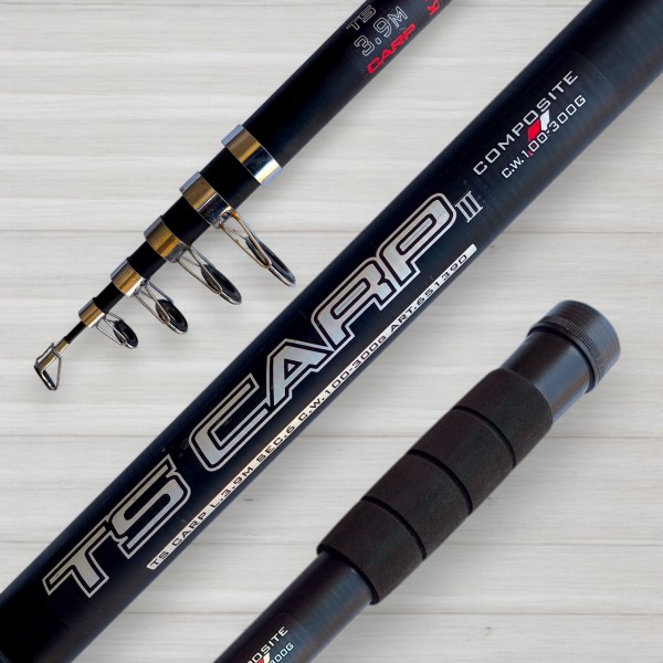 Вудилище коропове телескопічне Kaida TS Carp, 100-300г, 3,9м